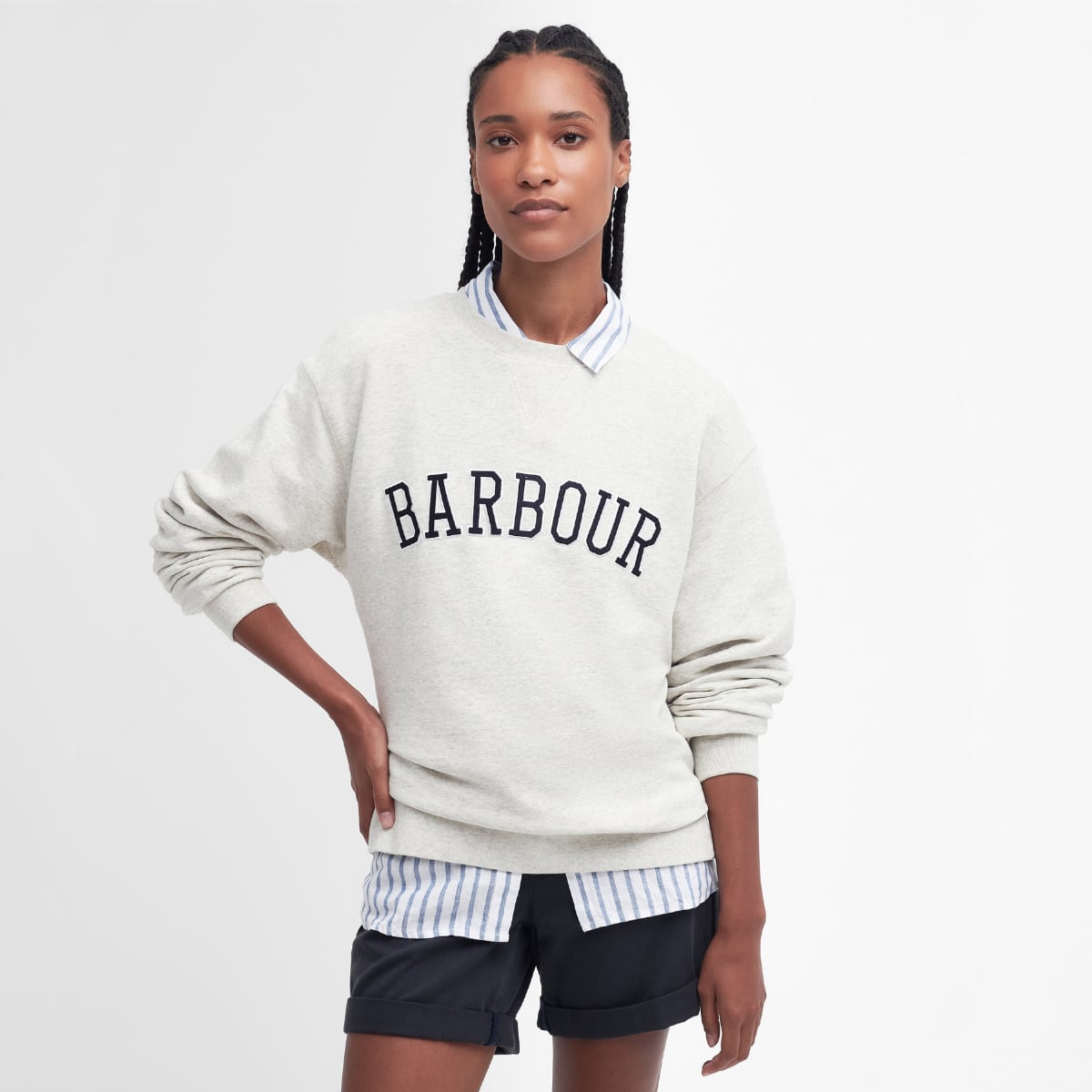 Barbour Northumberland Sweatshirt Women s Cloud