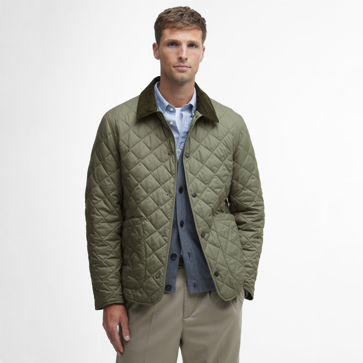 Barbour khaki jacket mens on sale