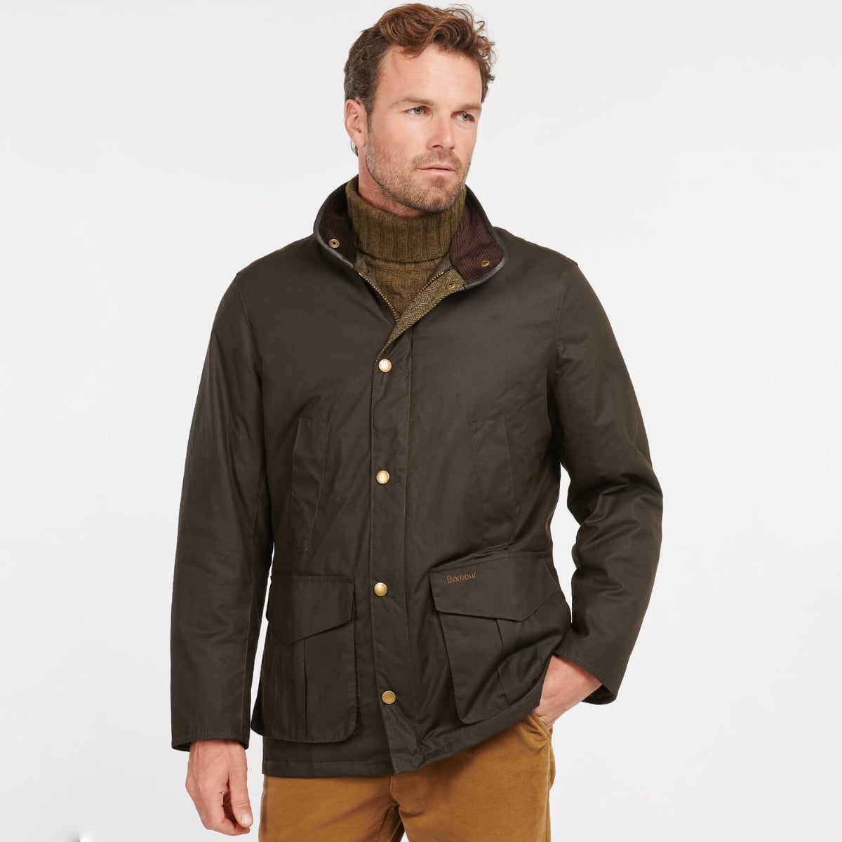 Barbour Hereford Men s Waxed Jacket Olive