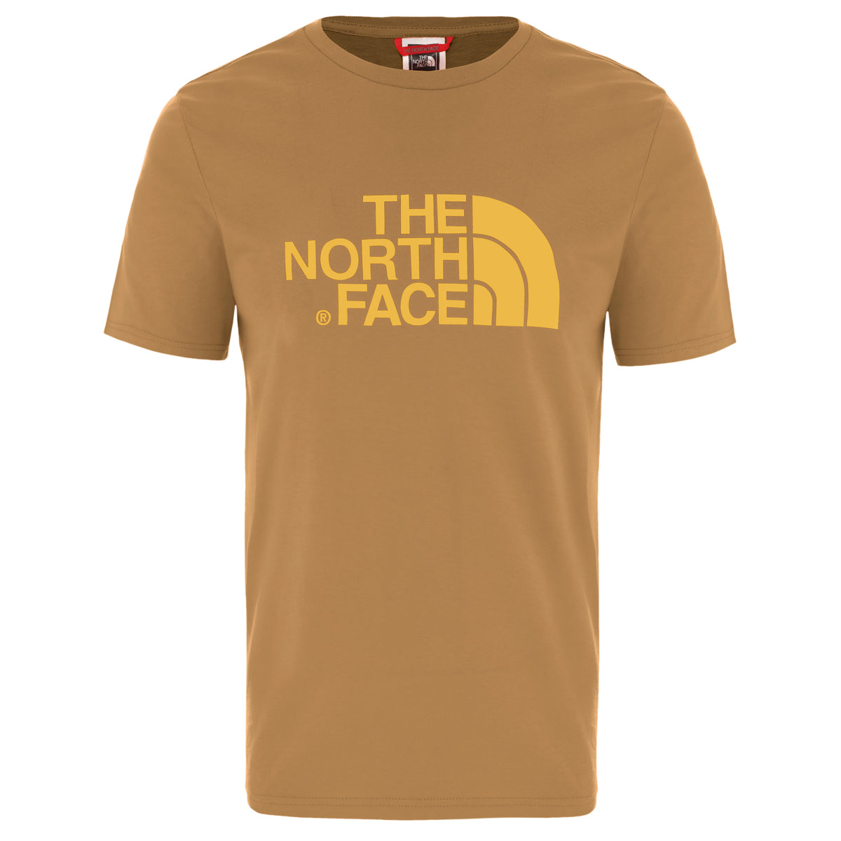 Khaki north face hot sale t shirt