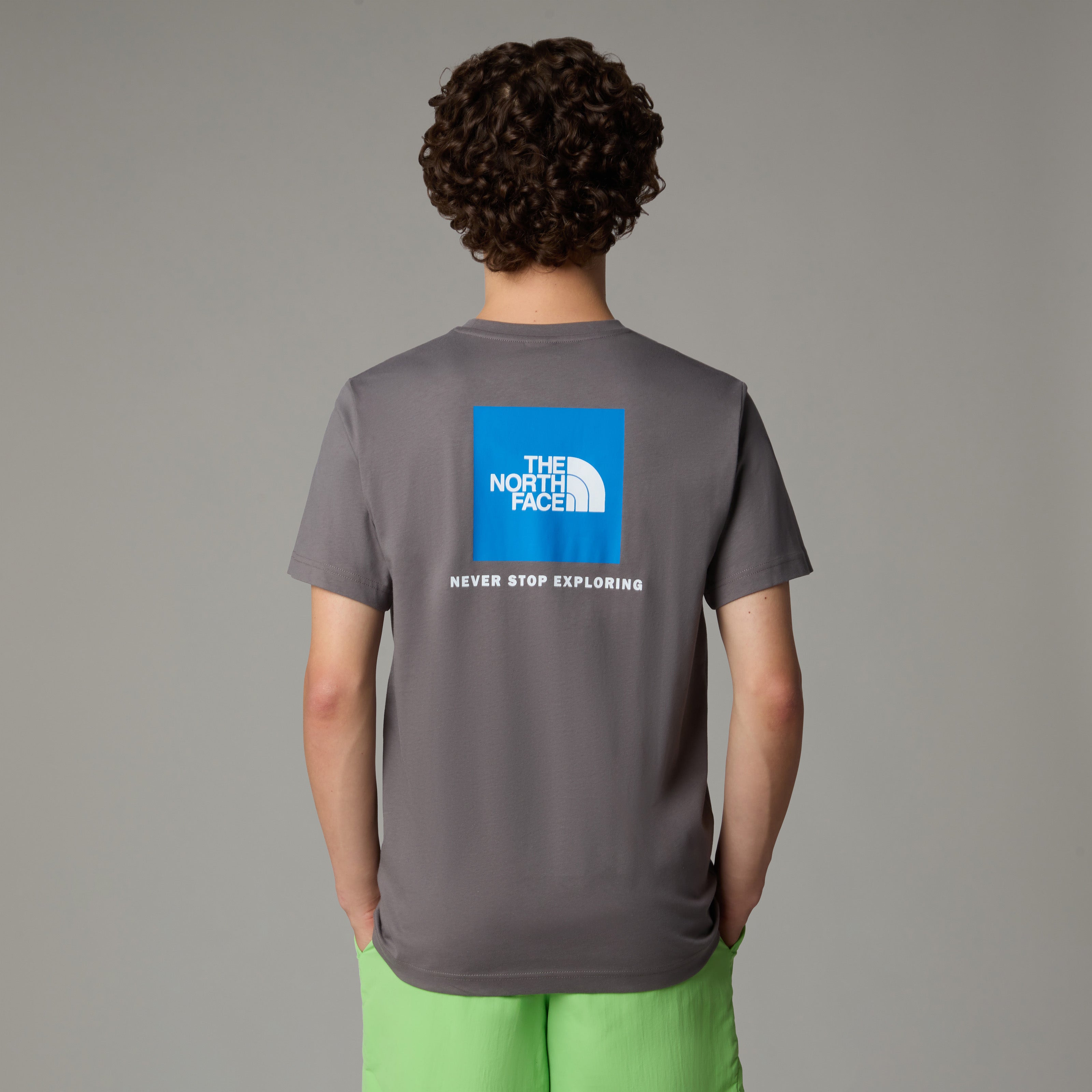 The North Face Redbox Men's T-Shirt | Smoked Pearl-Hero Blue