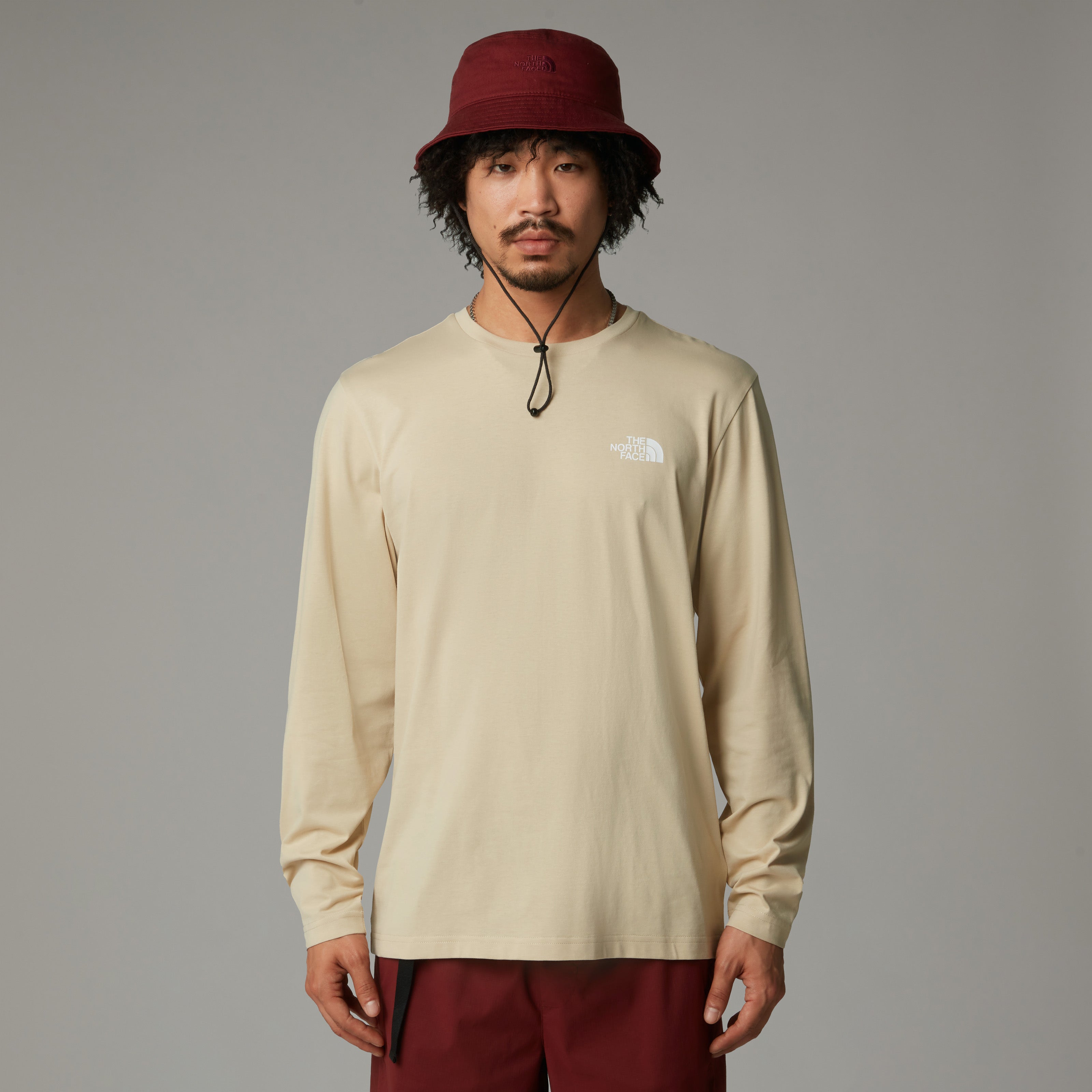 The North Face Simple Dome LONG SLEEVE Men's T-Shirt | Gravel