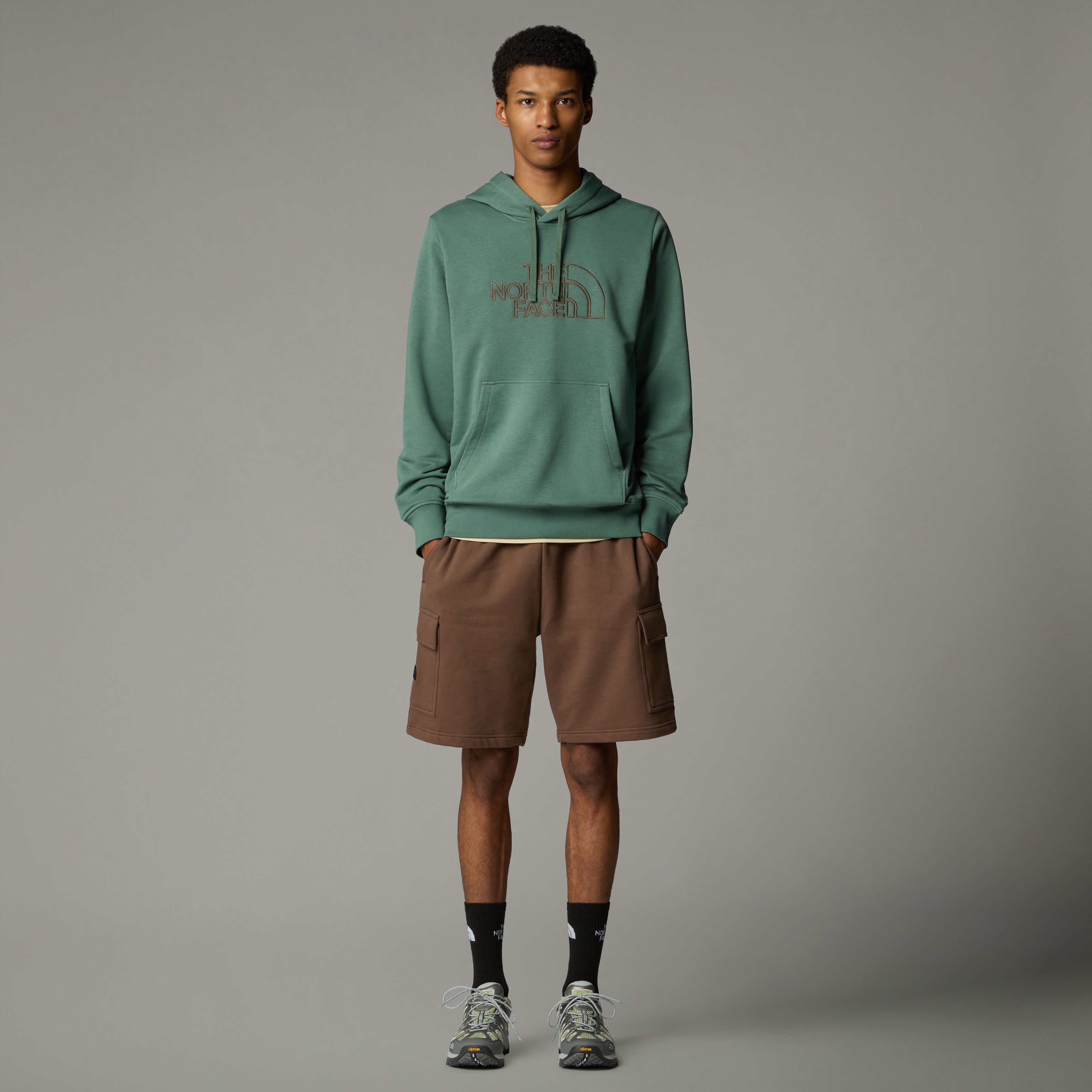 The North Face Light Drew Peak Men's Hoodie | Duck Green-Latte