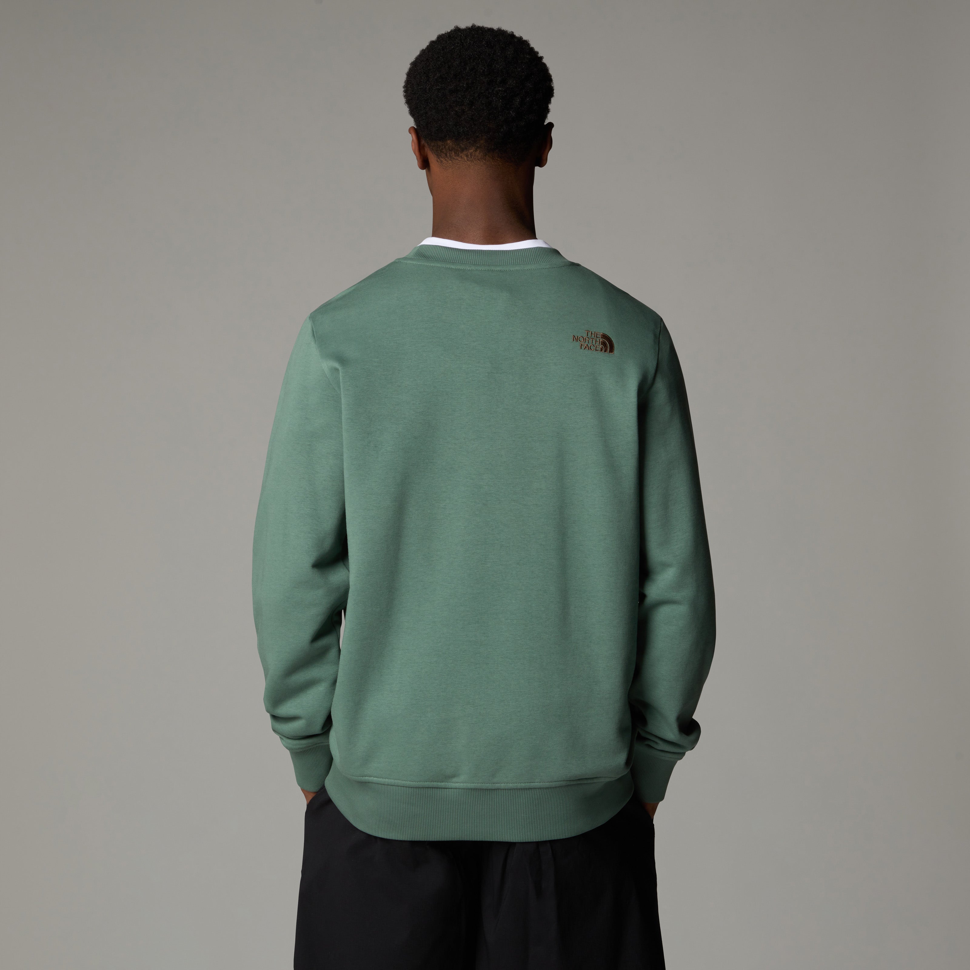 The North Face Drew Peak Crew Light Men's Top | Duck Green-Latte