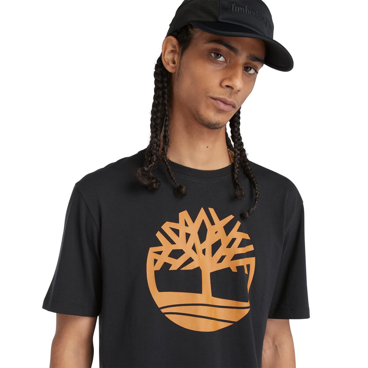 Timberland Kennebec River Tree Logo Men's T-Shirt | Black