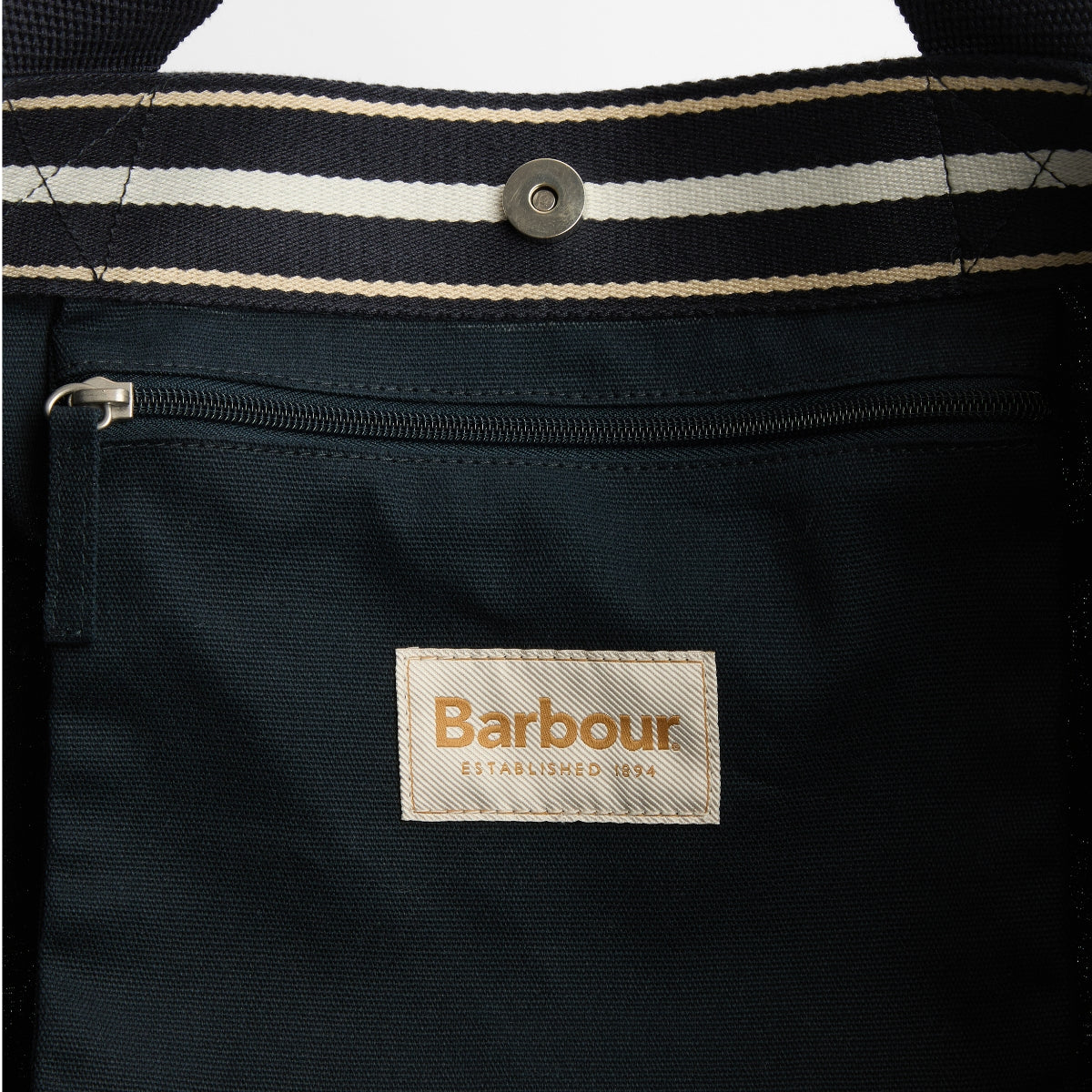 Barbour Logo Holiday Tote Bag | Navy (Stone Logo)