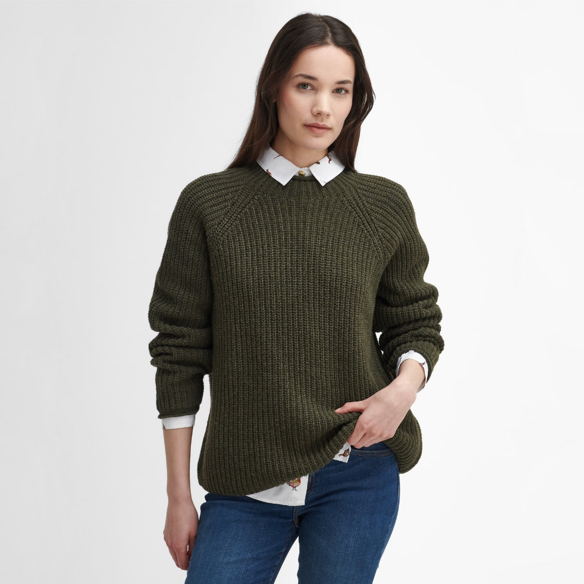 Barbour Willows High-Neck Women's Knit | Olive