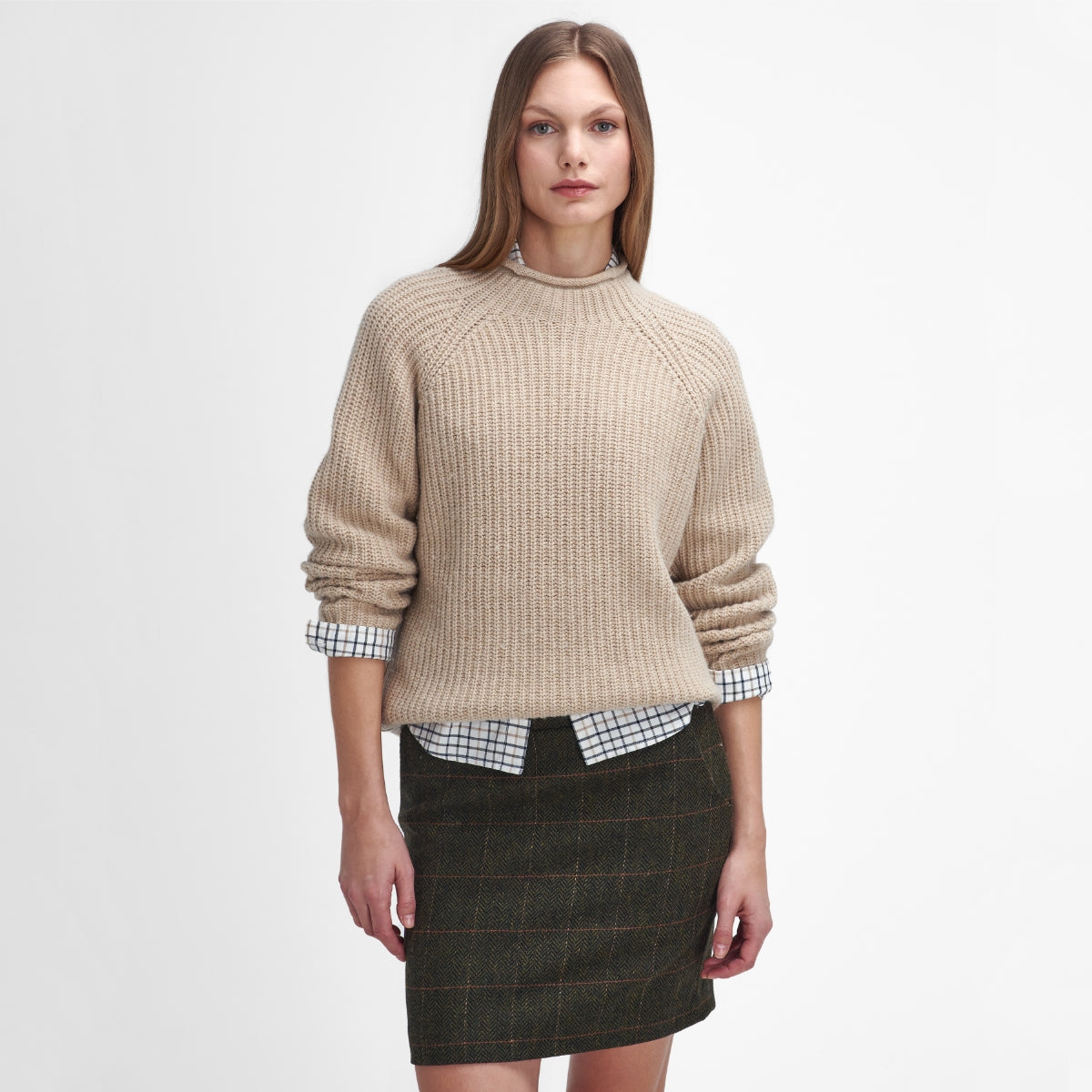 Barbour Willows High-Neck Women's Knit | Oatmeal