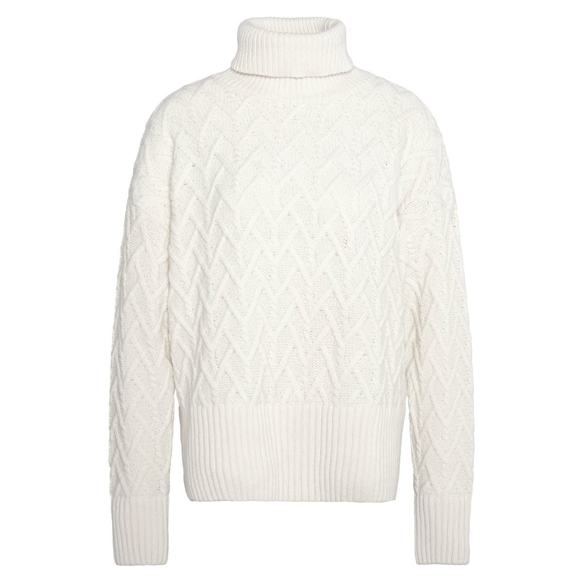 Barbour Clarence Cable-Knit Roll-Neck Women's Knit | Aran