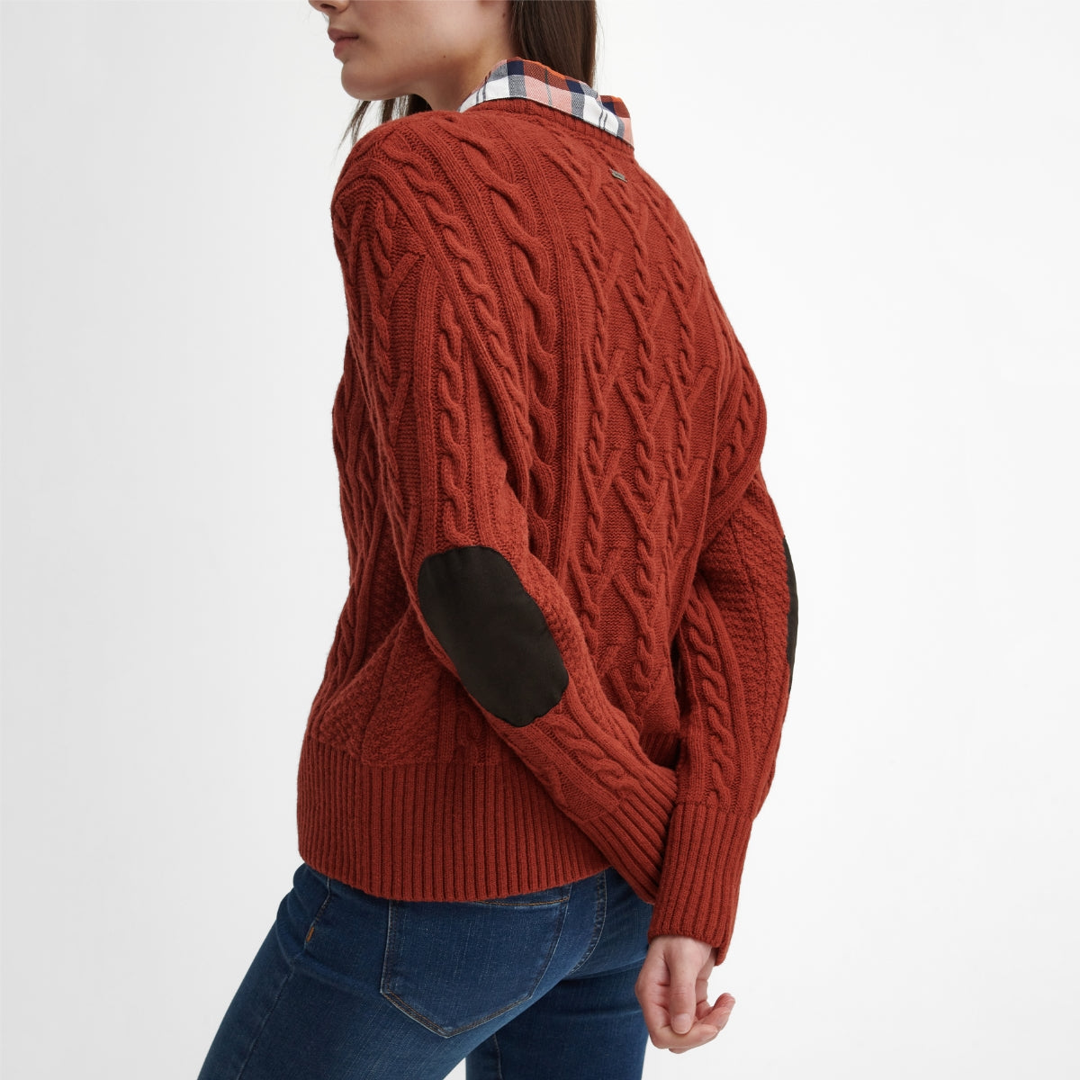 Barbour Solway Cable-Knit Women's Knit | Spiced Pumpkin