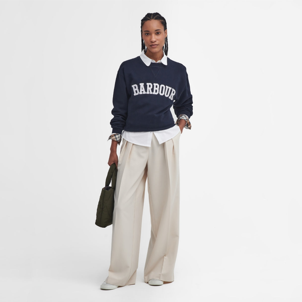 Barbour Northumberland Sweatshirt Women's | Navy (Cloud Logo)