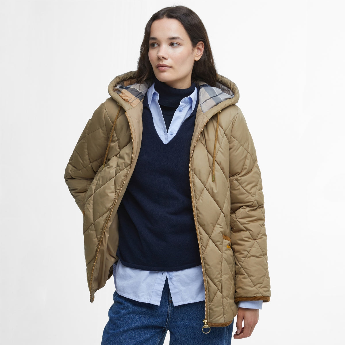 Barbour Erin Puffer Women's Jacket | Military Brown