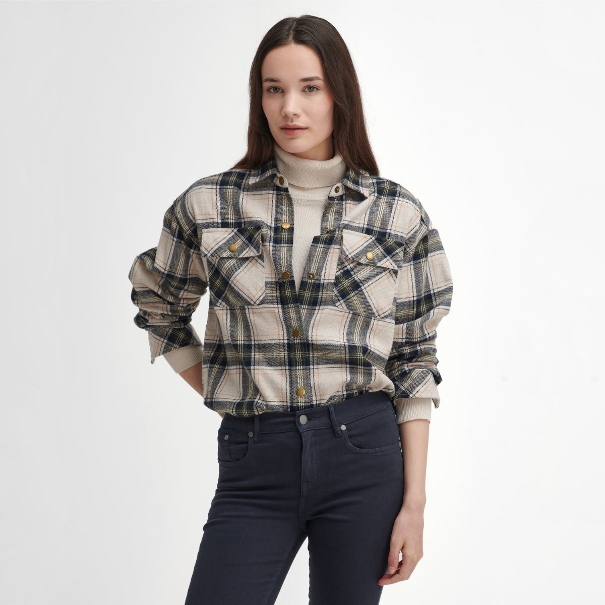 Barbour Highfield Check Women's Shirt | Sand Dune Check