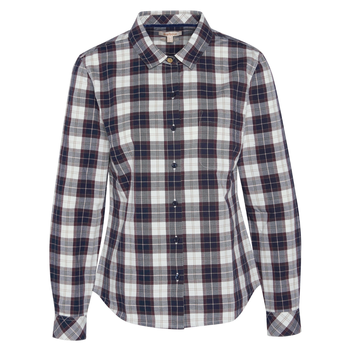 Barbour Edda Check Women's Long-Sleeved Shirt | Gardenia Tartan