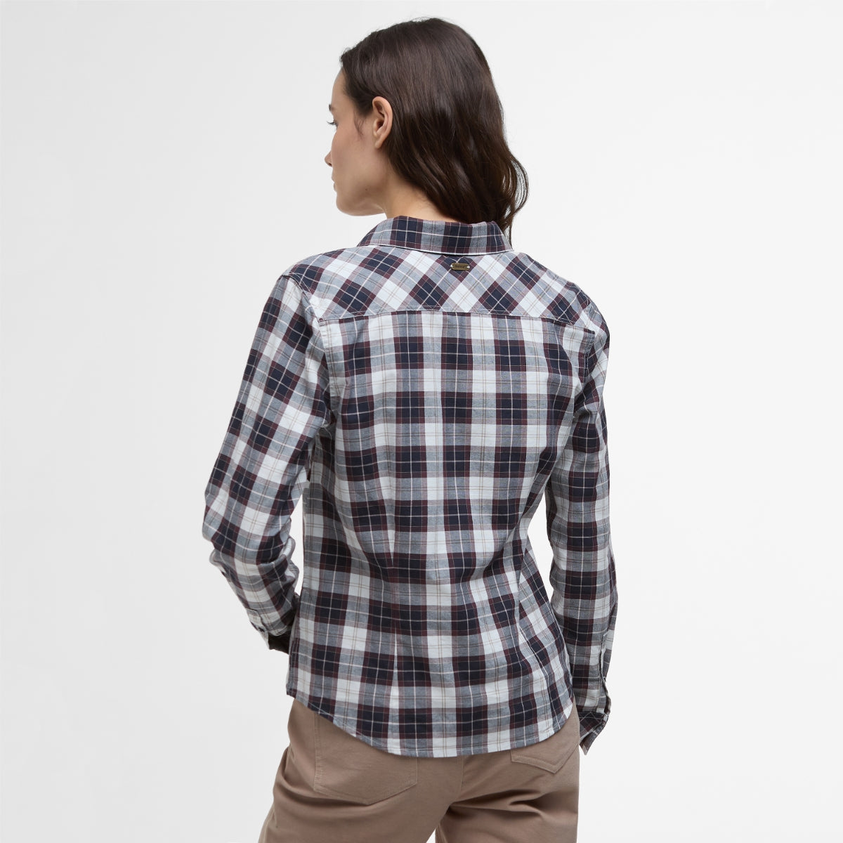 Barbour Edda Check Women's Long-Sleeved Shirt | Gardenia Tartan