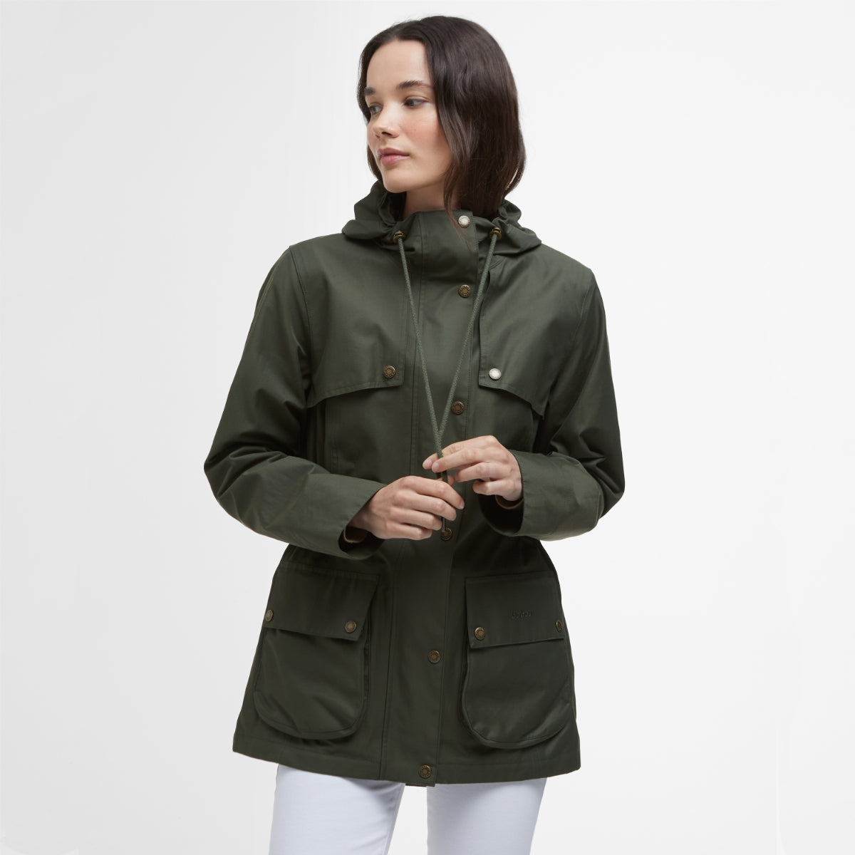 Barbour Maple Women's Waterproof Jacket | Olive (Ancient check lining)