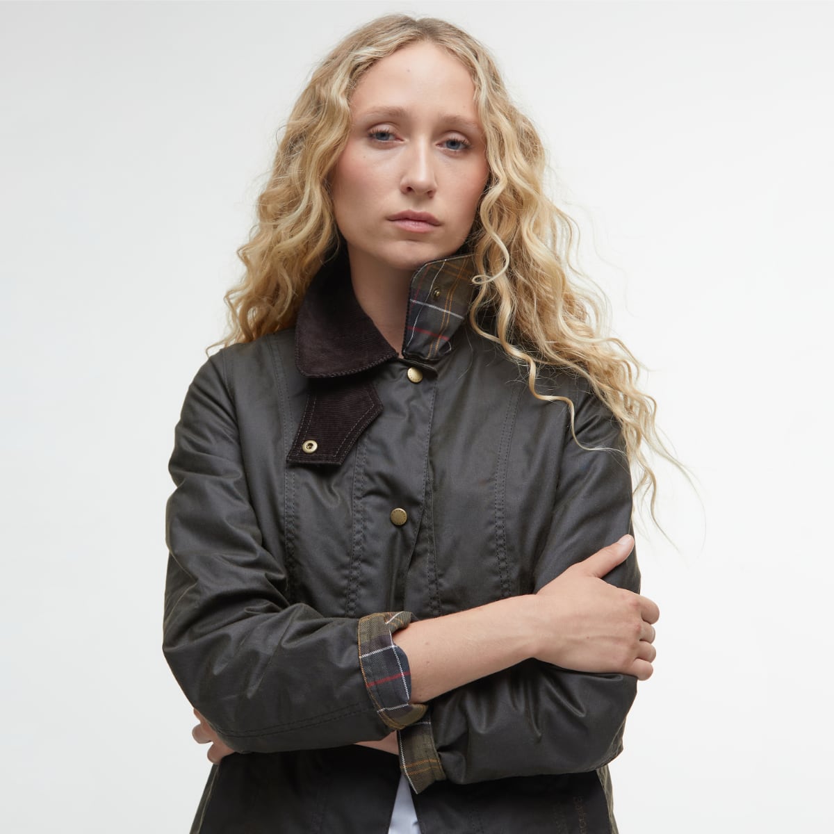 Barbour Belsay Women s Waxed Jacket Olive