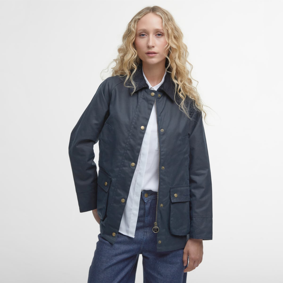 Barbour Acorn Women's Waxed Jacket | Navy