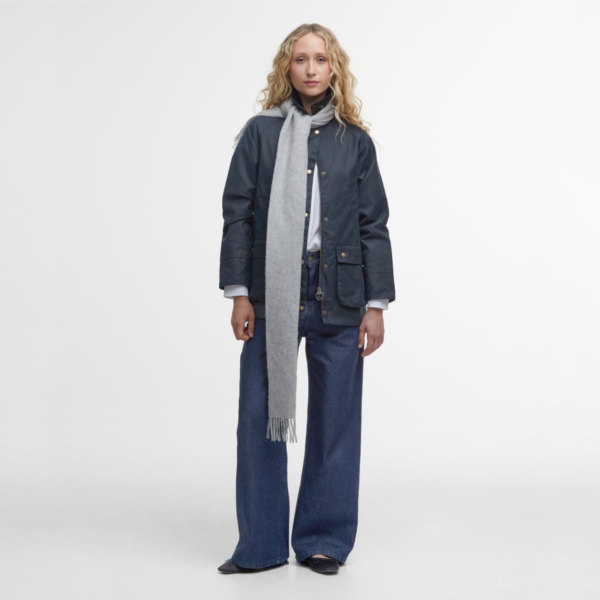 Barbour Acorn Women's Waxed Jacket | Navy