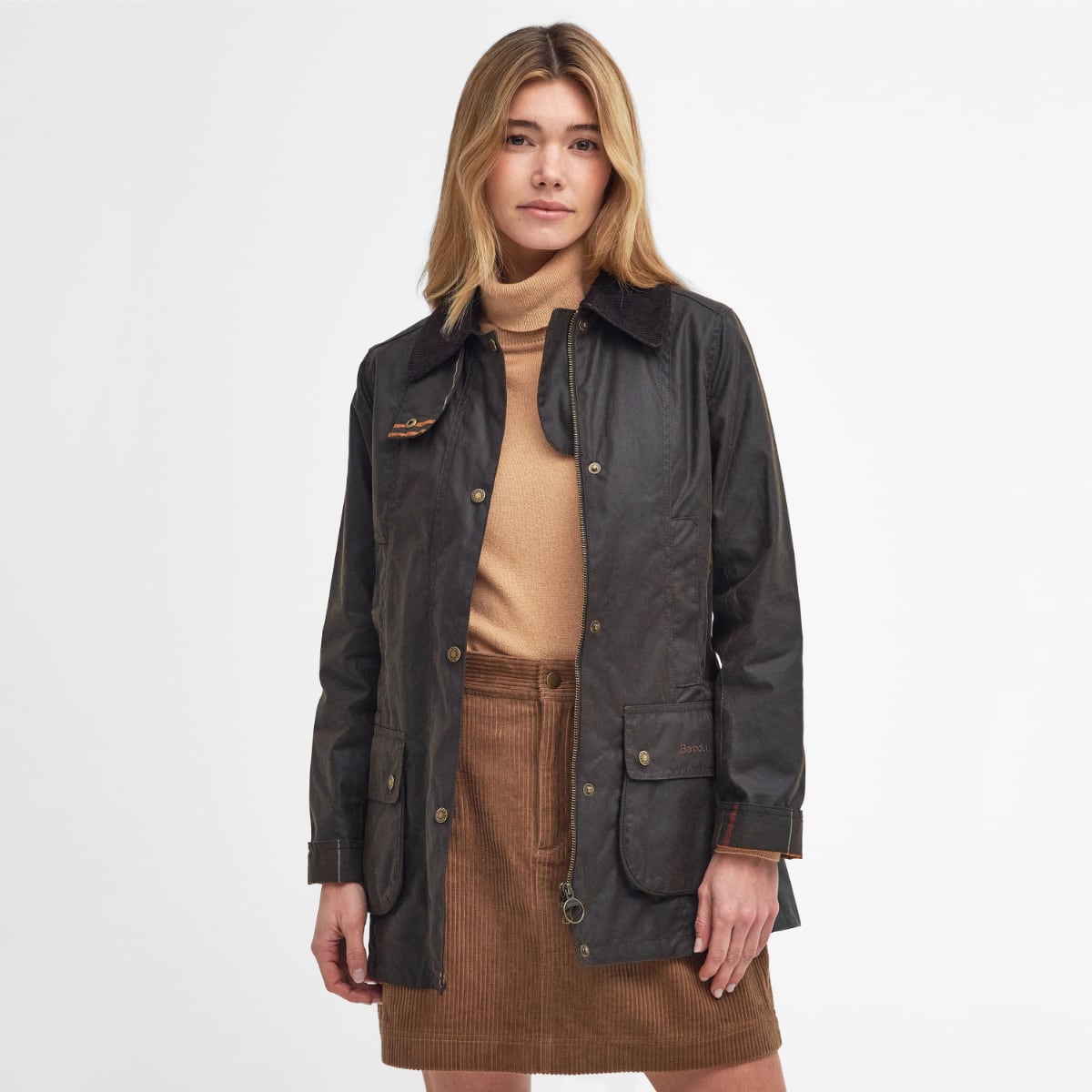 Barbour Fiddich Women's Waxed Jacket | Olive