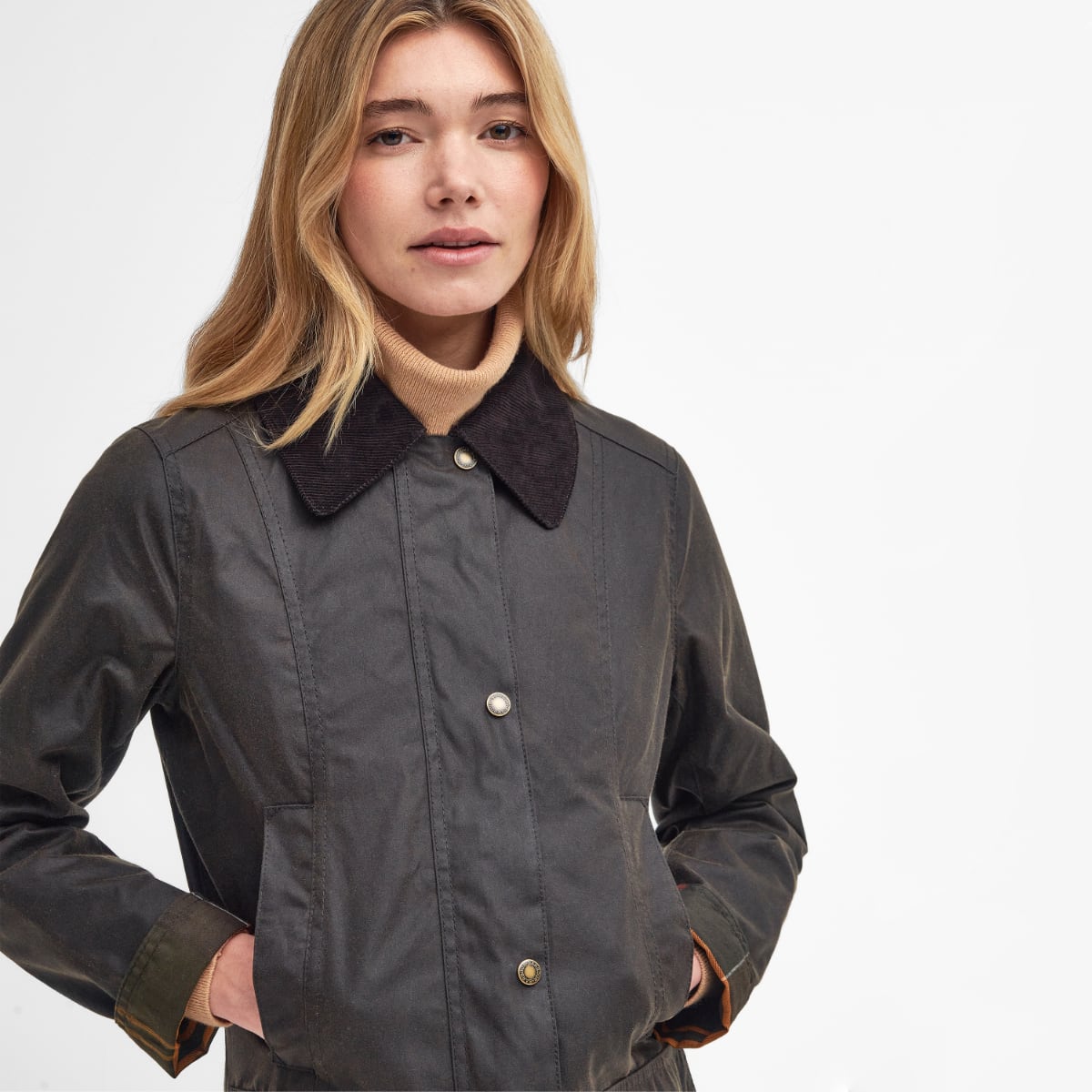 Barbour Fiddich Women's Waxed Jacket | Olive