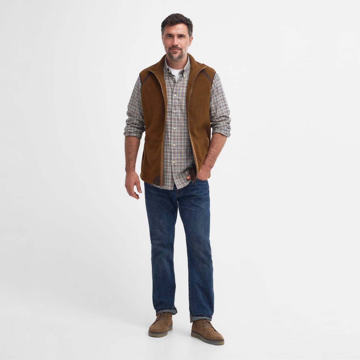 Barbour Langdale Fleece Men's Gilet | Rust