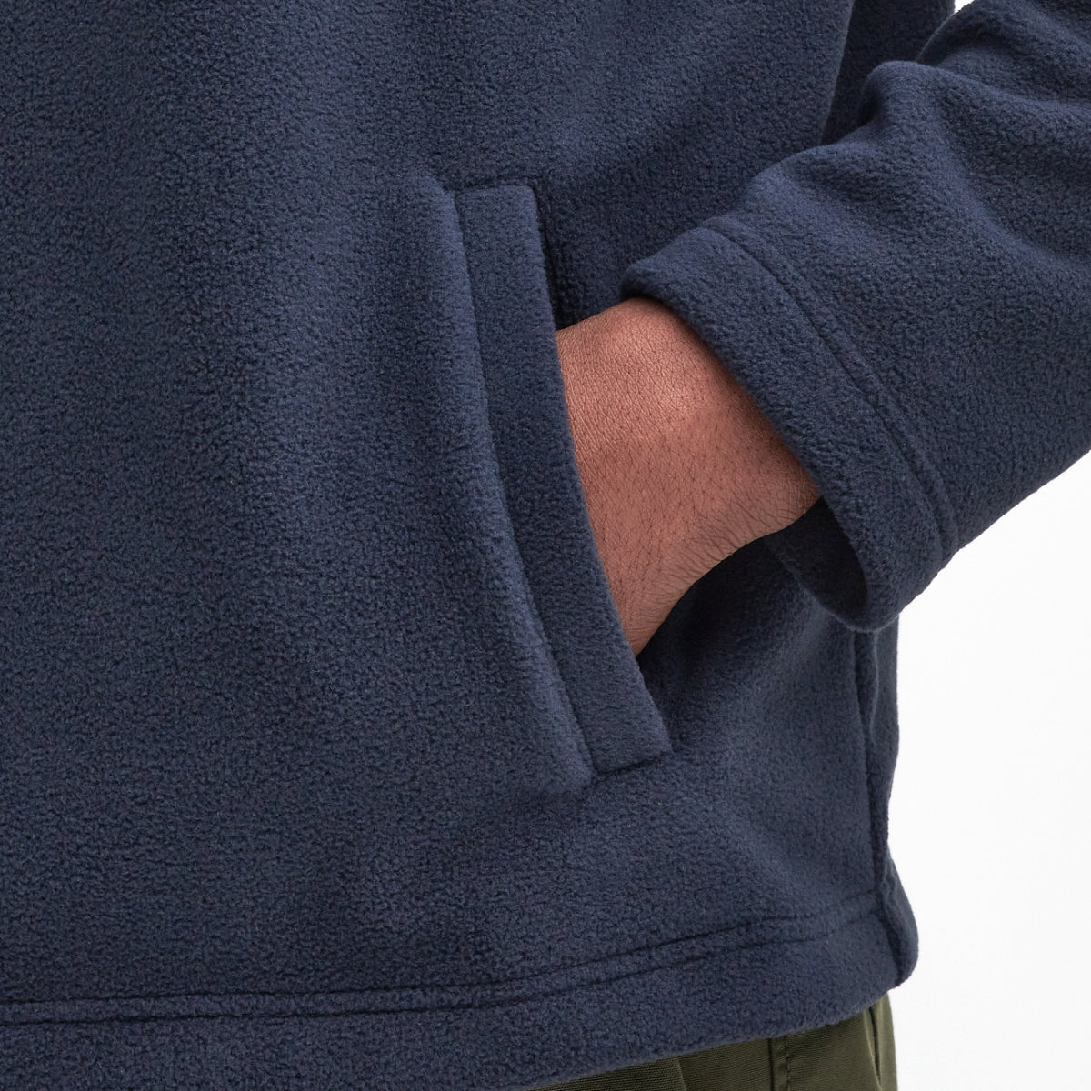 Barbour Essentials Half Zip Fleece Men's Top | Navy