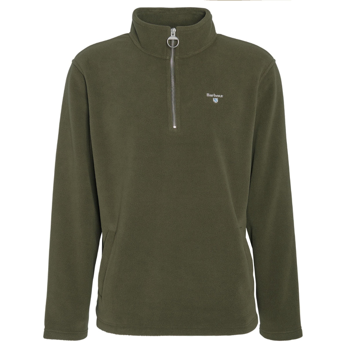 Barbour Essentials Half Zip Fleece Men's Top | Mid Olive