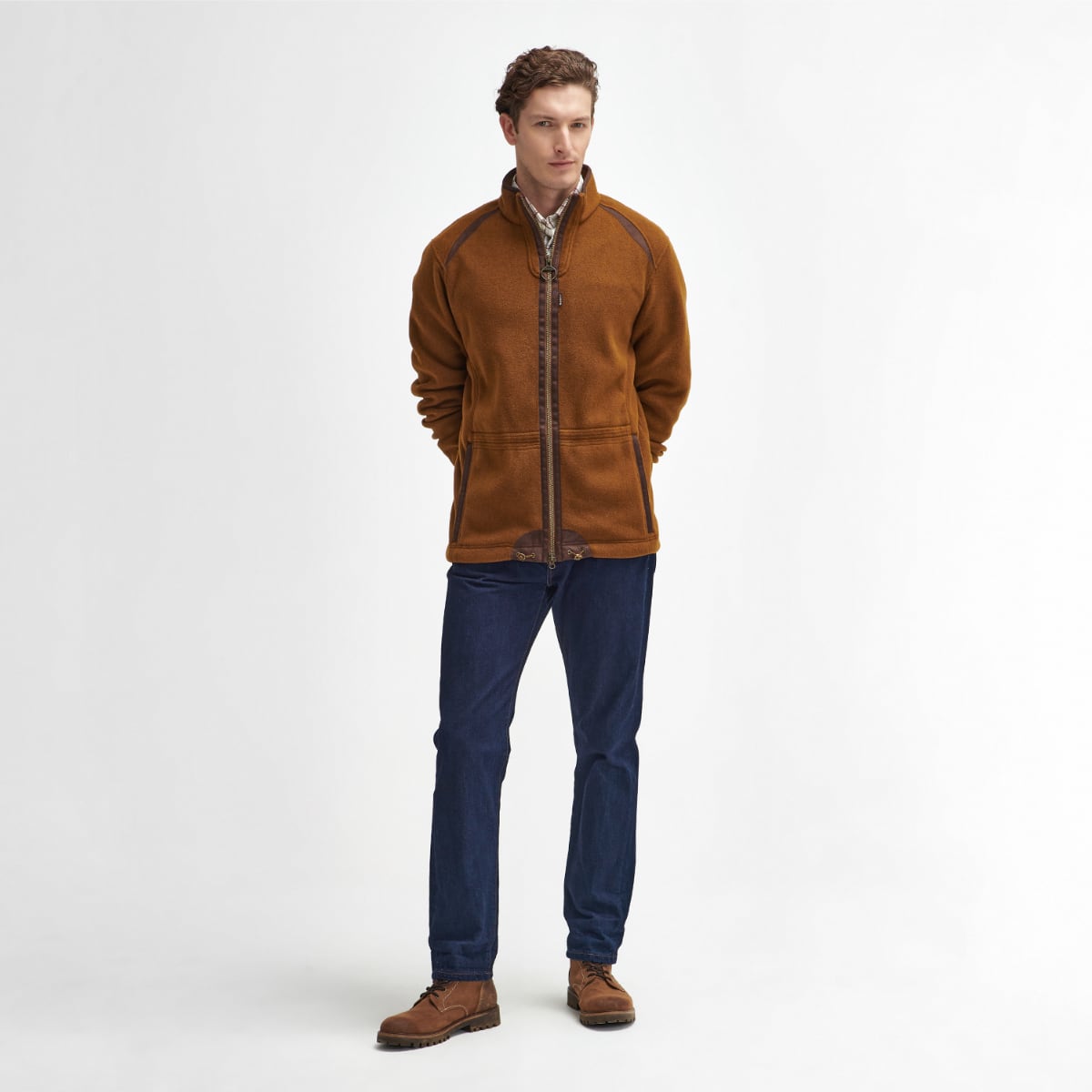 Barbour Langdale Fleece Men's Jacket | Rust