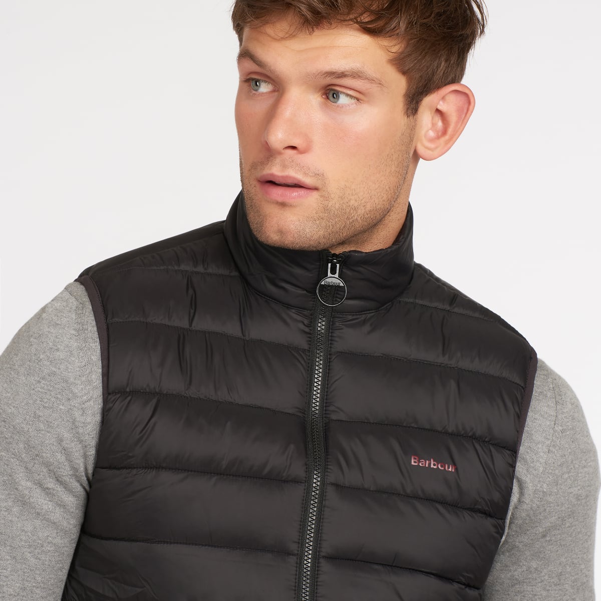 Mens black shop barbour gilet