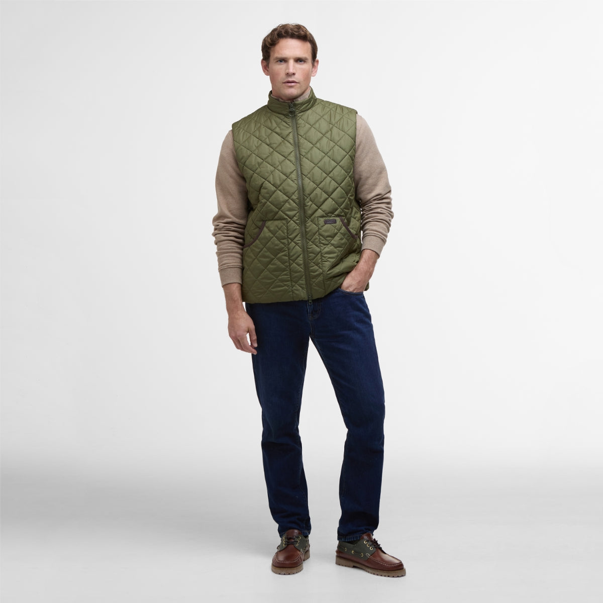 Barbour Chesterwood Quilted Men's Gilet | Dark Moss