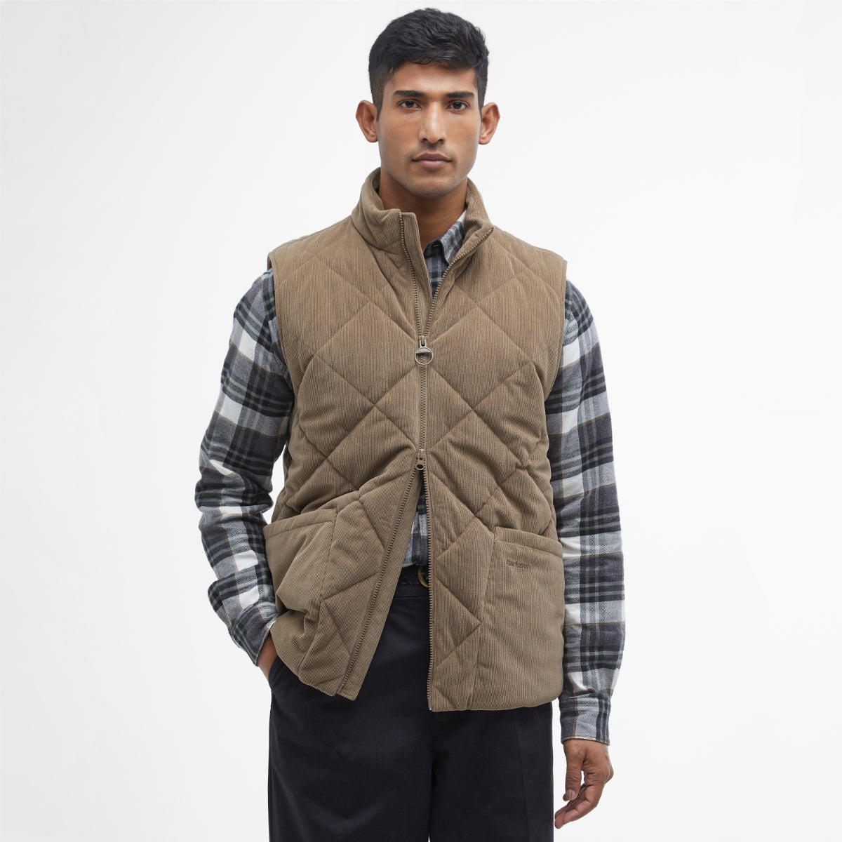 Barbour Cord Liddesdale Quilted Men's Gilet | Fossil