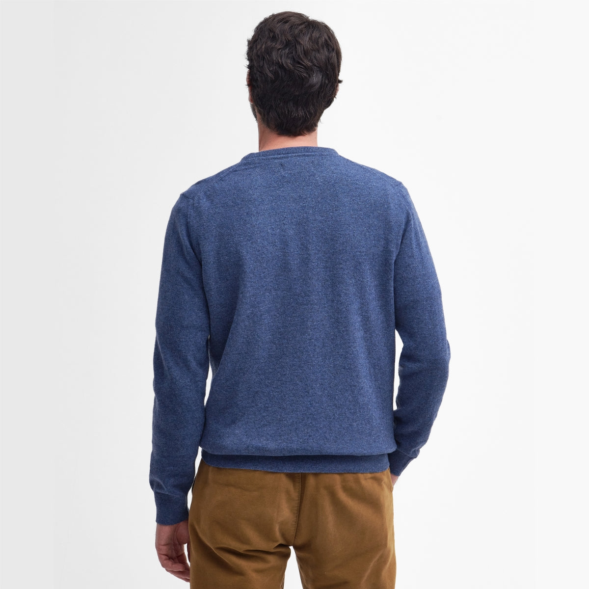 Barbour Essential Lambswool Crew Neck Men's Jumper | Denim Marl