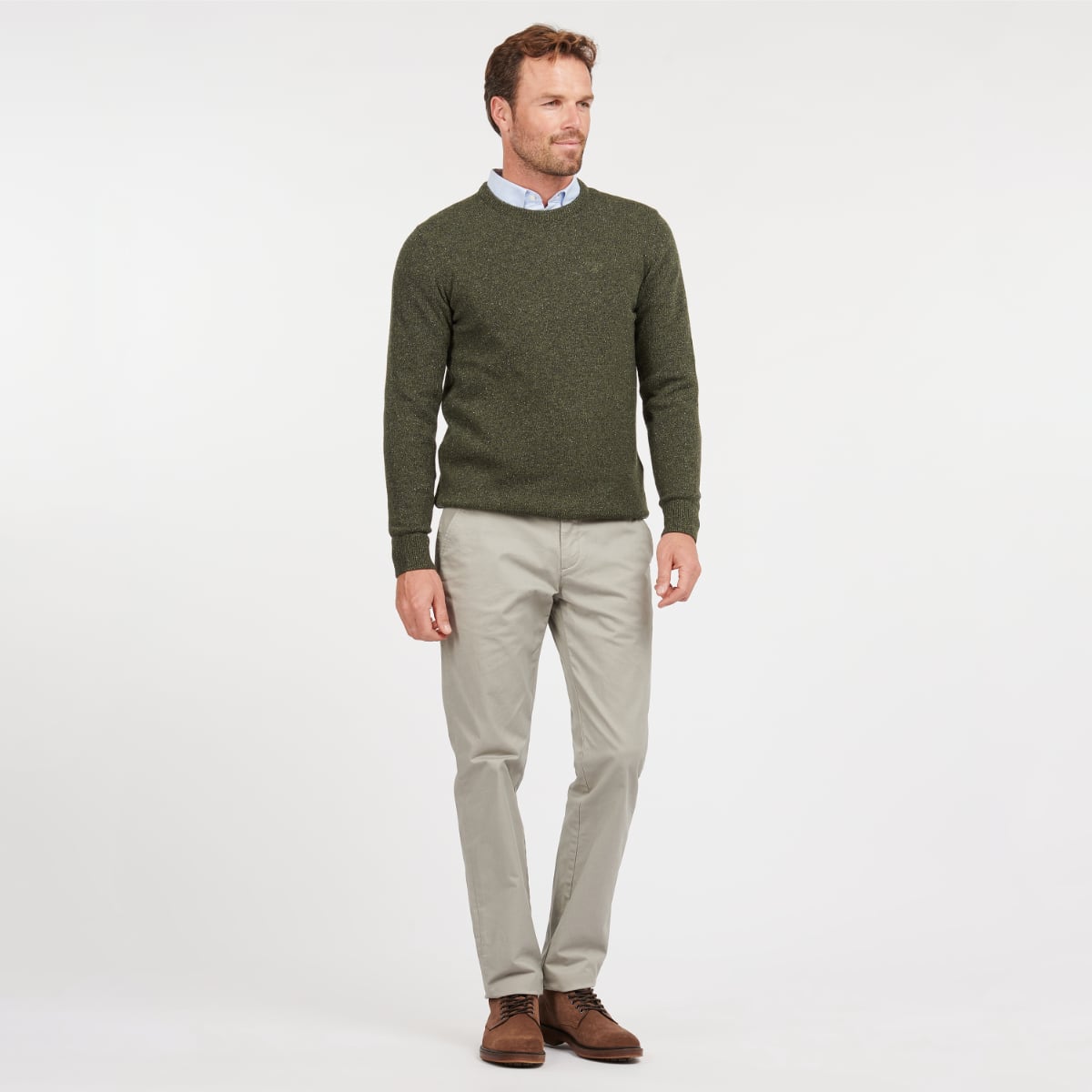 Barbour Tisbury Crew Neck Men's Jumper | Dark Seaweed