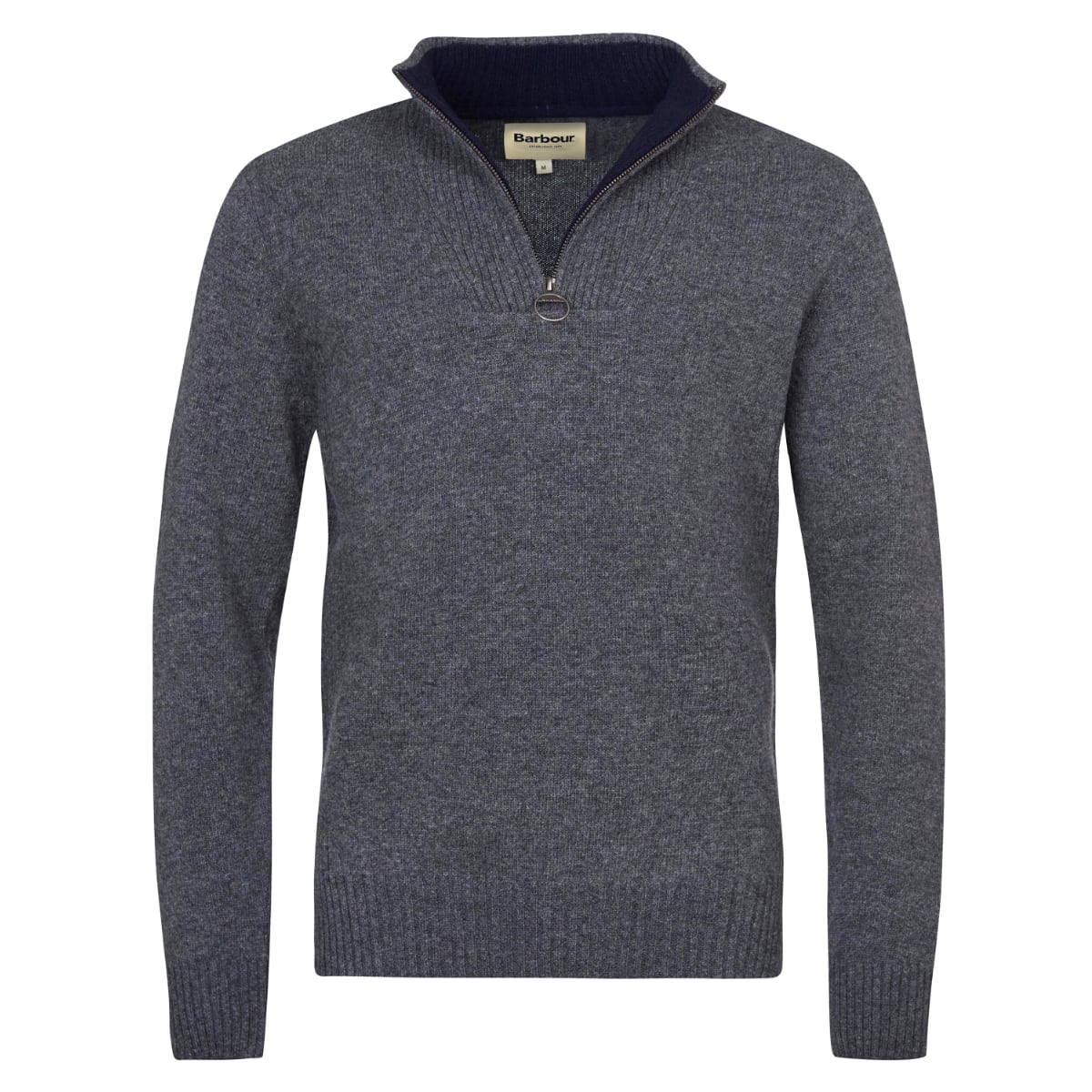 Barbour Nelson Essential Half Zip Men's Jumper | Storm Grey