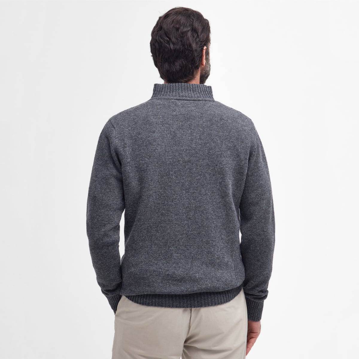 Barbour Nelson Essential Half Zip Men's Jumper | Storm Grey