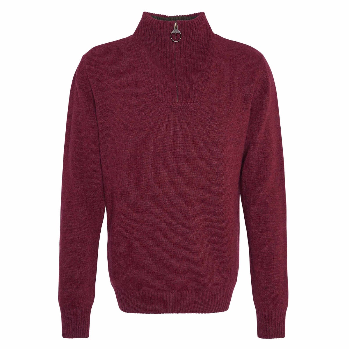 Barbour Nelson Essential Half Zip Men's Jumper | Port