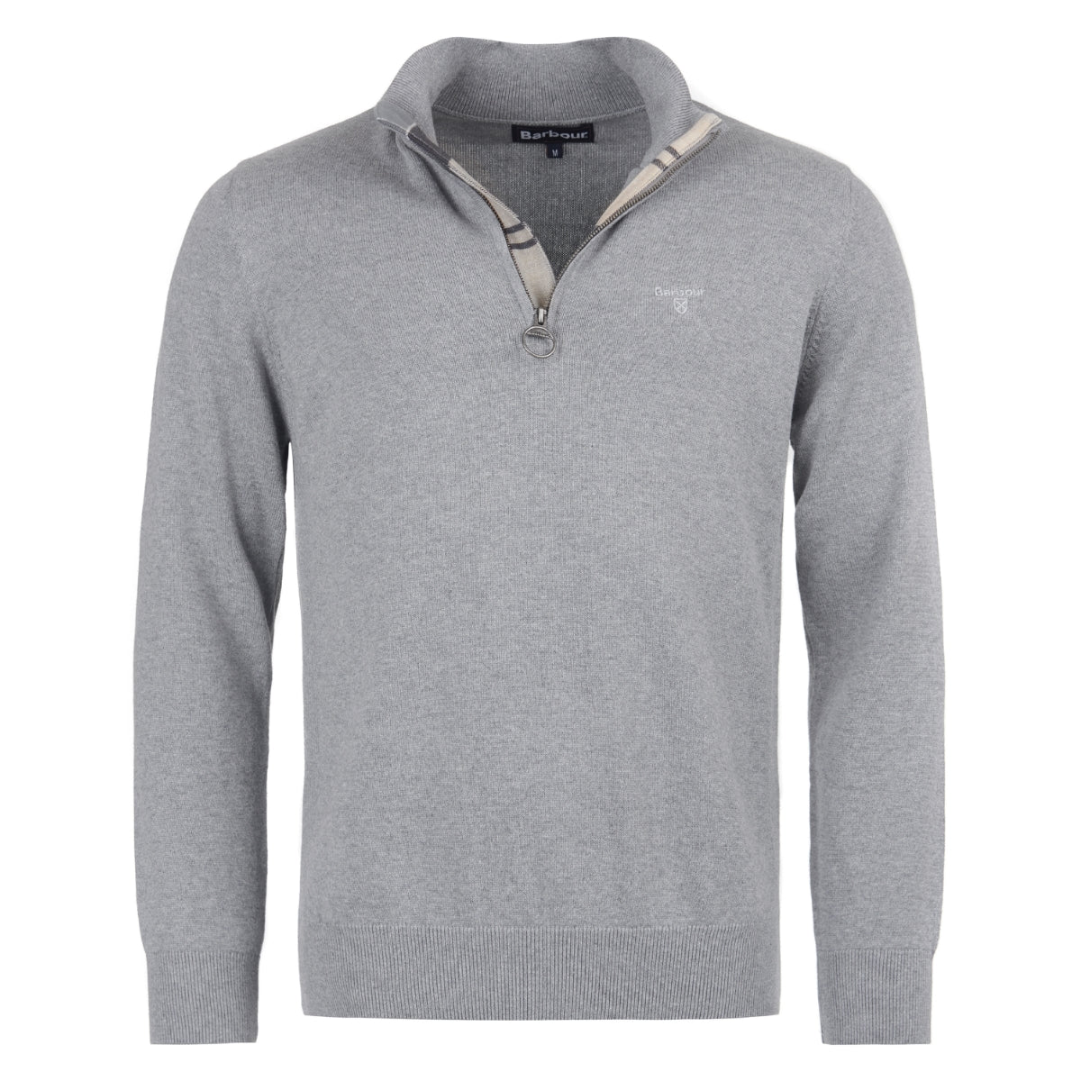 Barbour Cotton Half Zip | Grey Marl