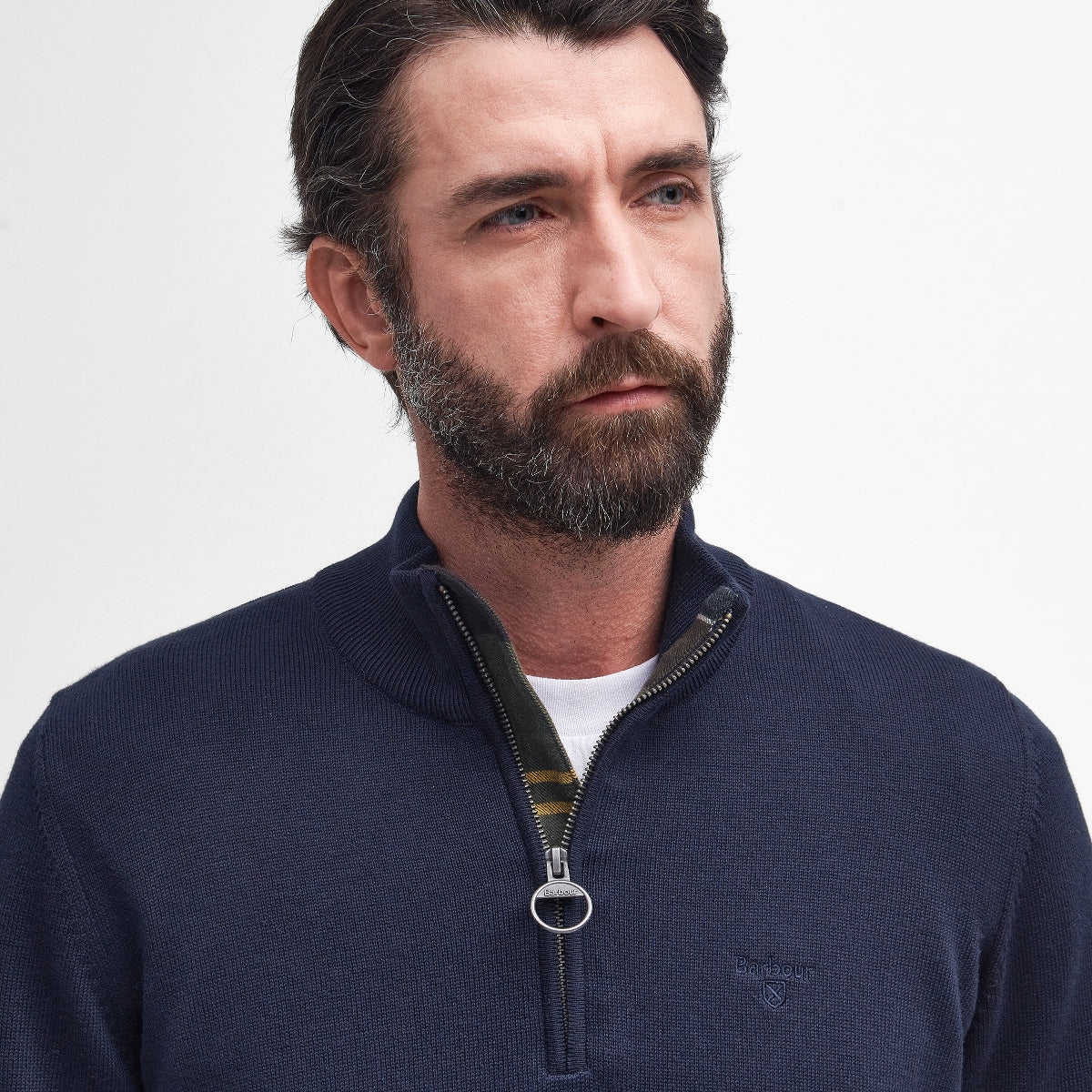 Barbour Cotton Half Zip | Navy