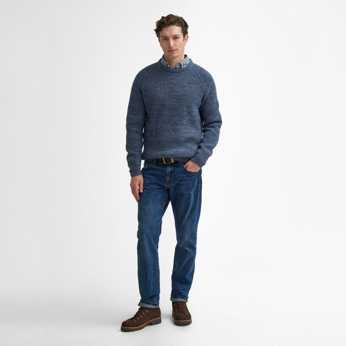 Barbour Horseford Crew Neck Sweater | River Blue