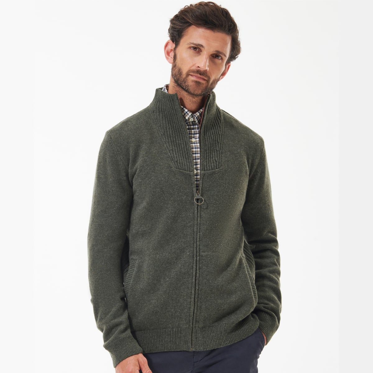 Mens cardigan full clearance zip