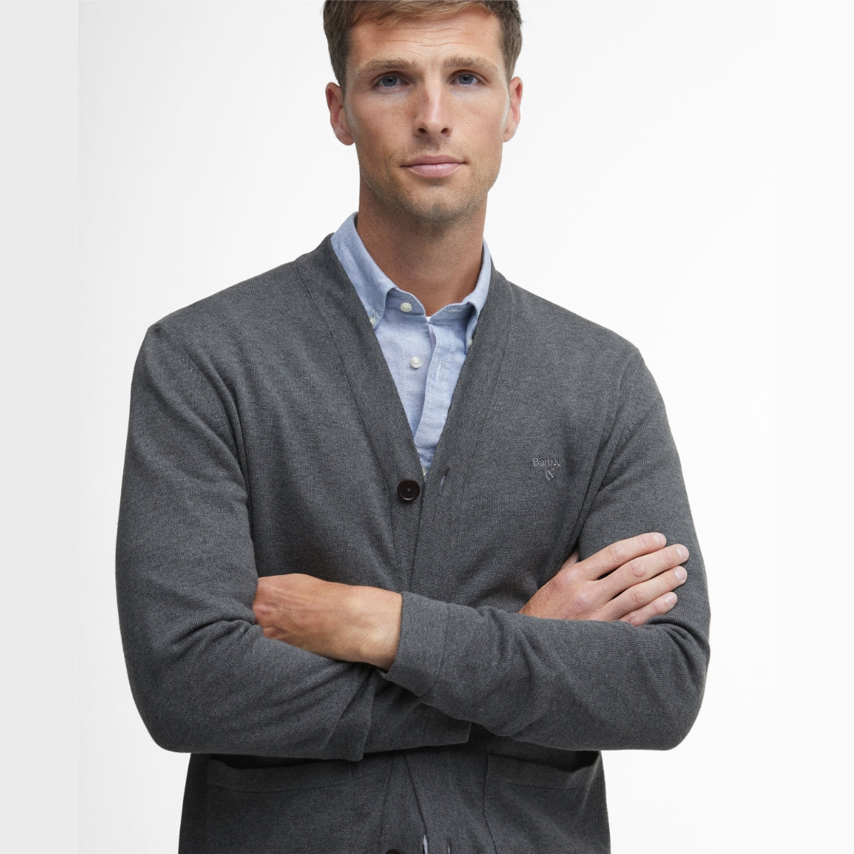 Barbour Pima Men's Cardigan | Grey