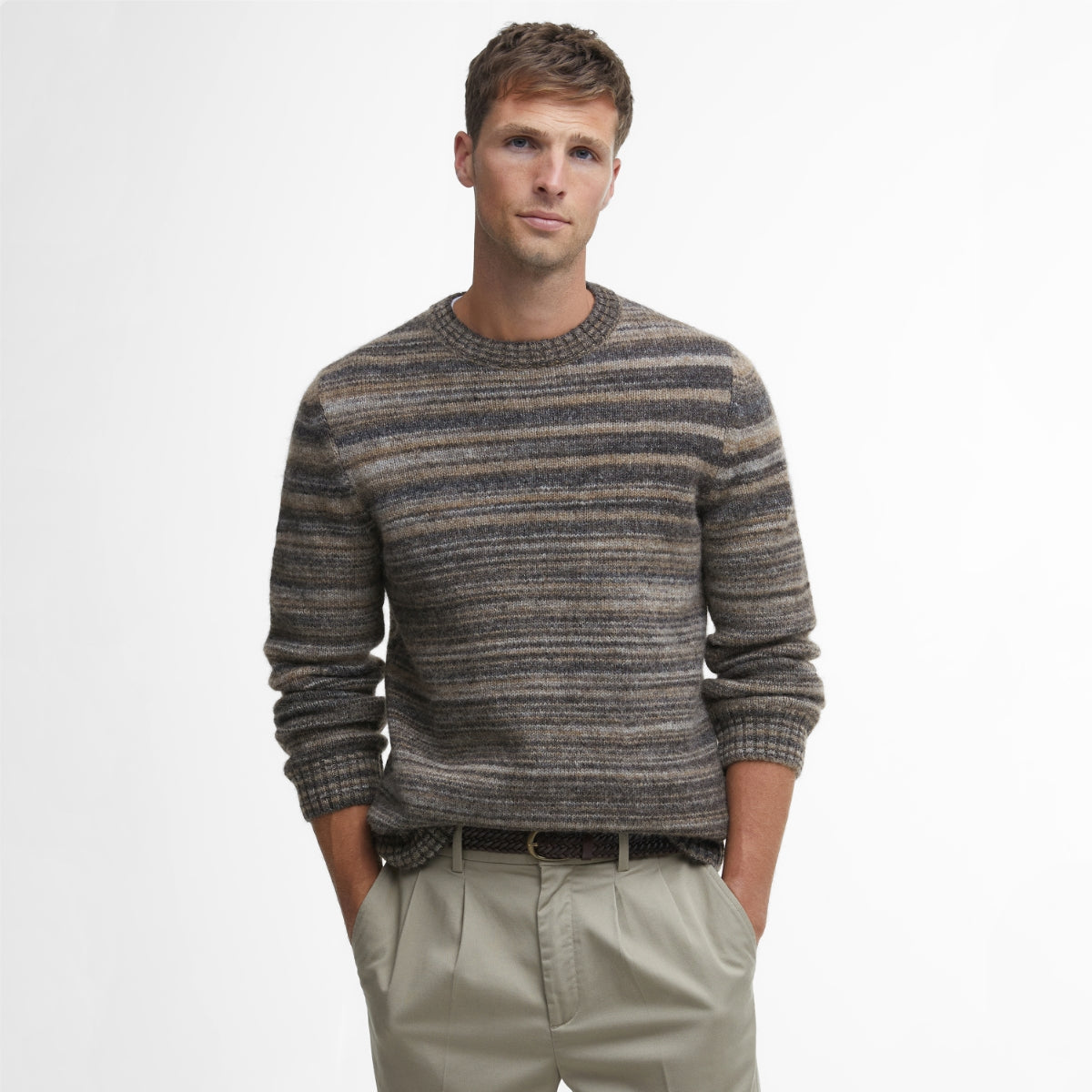 Barbour Pateley Crew Neck Men's Jumper | Charcoal