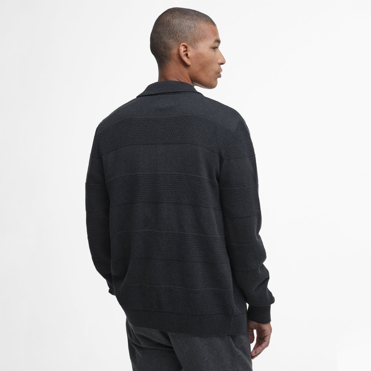 Barbour Filley Men's Cardigan | Black Marl