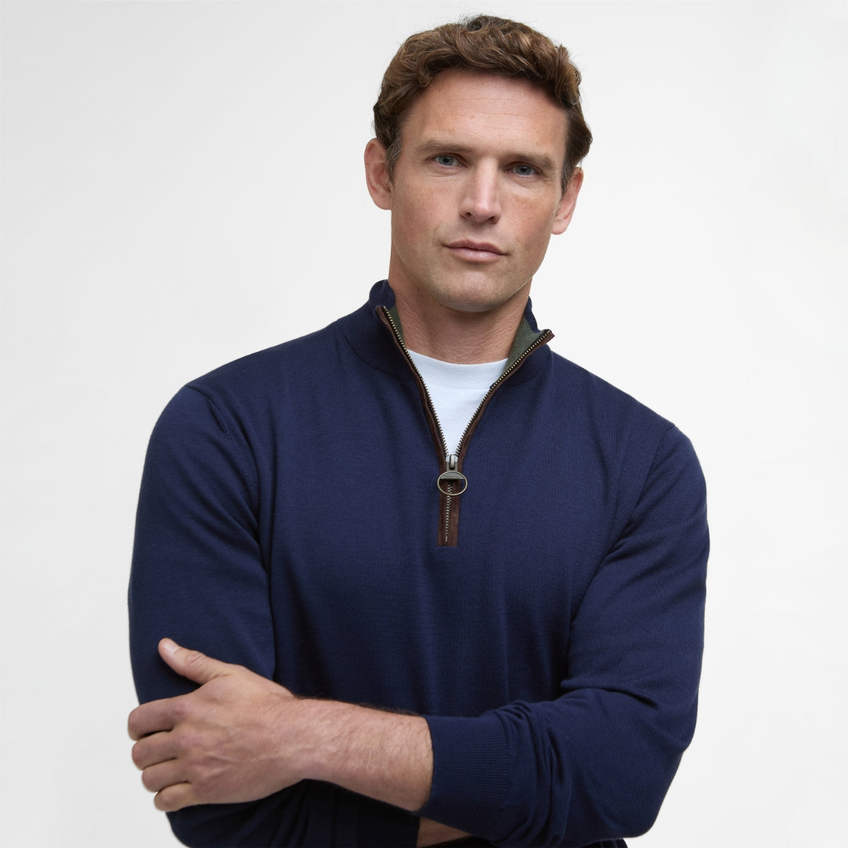 Barbour Bayfield Half-Zip Men's Jumper | Navy