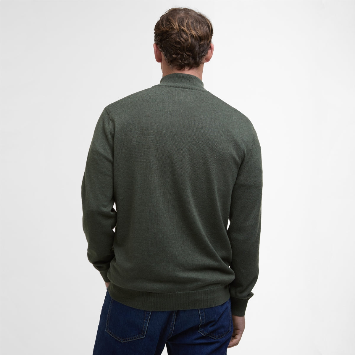 Barbour Bayfield Half-Zip Men's Jumper | Mid Olive