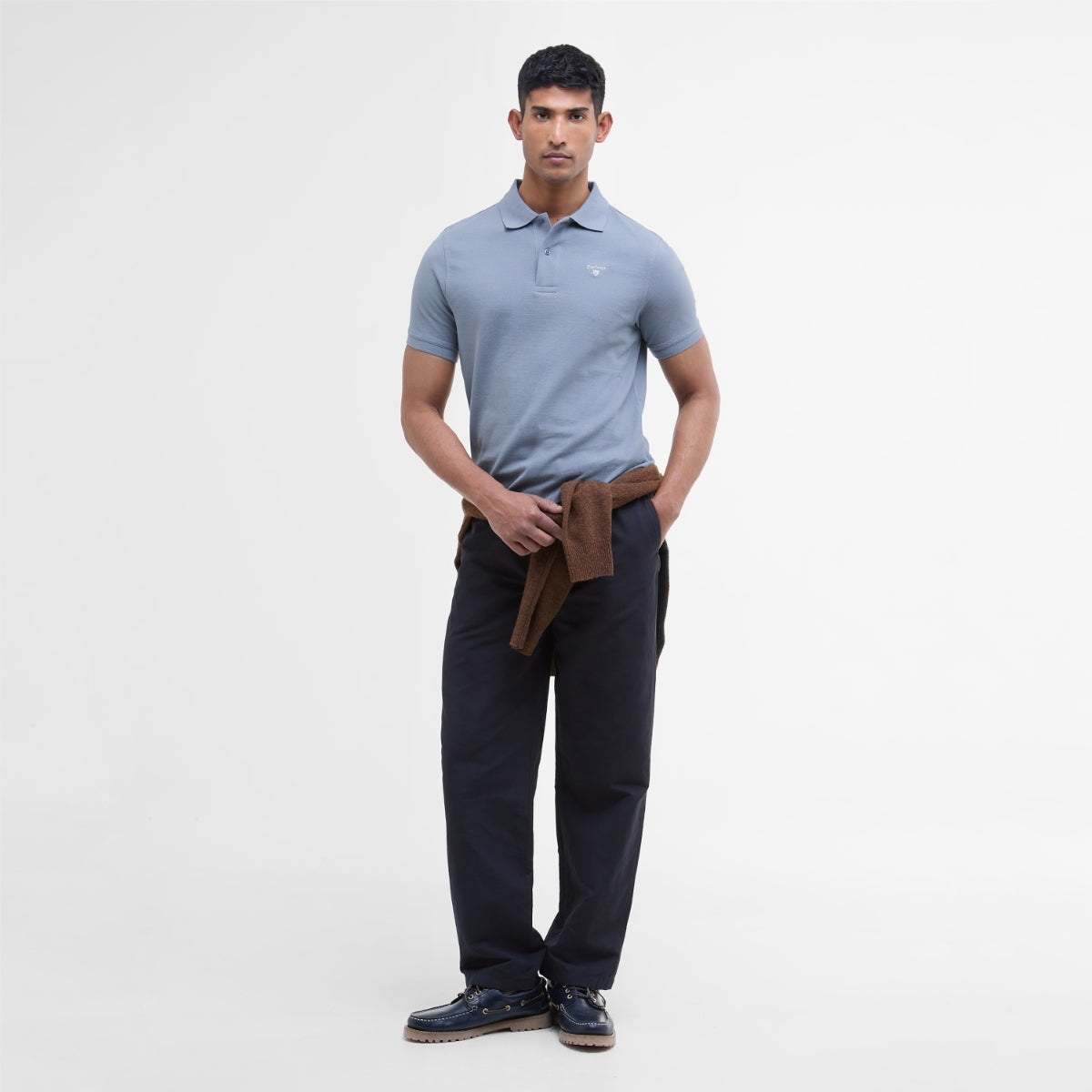 Barbour Men's Sports Polo Shirt | Washed Blue