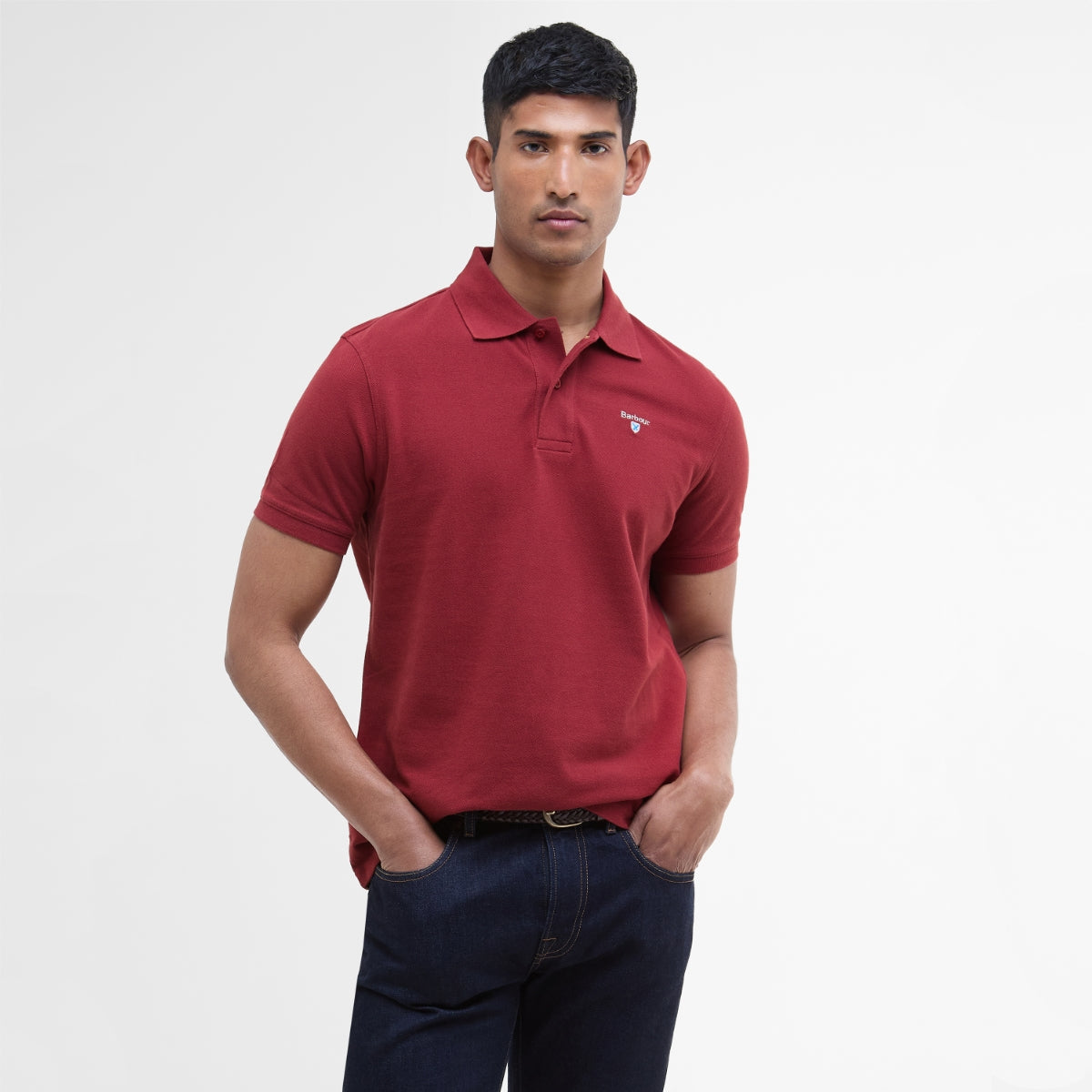 Barbour Men's Sports Polo Shirt | Biking Red