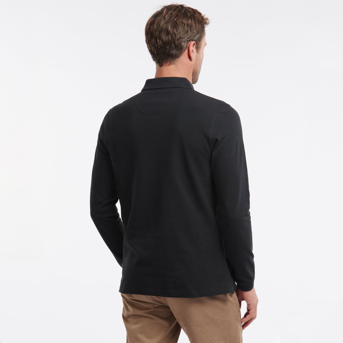 Barbour Long Sleeve Men's  Polo | Black