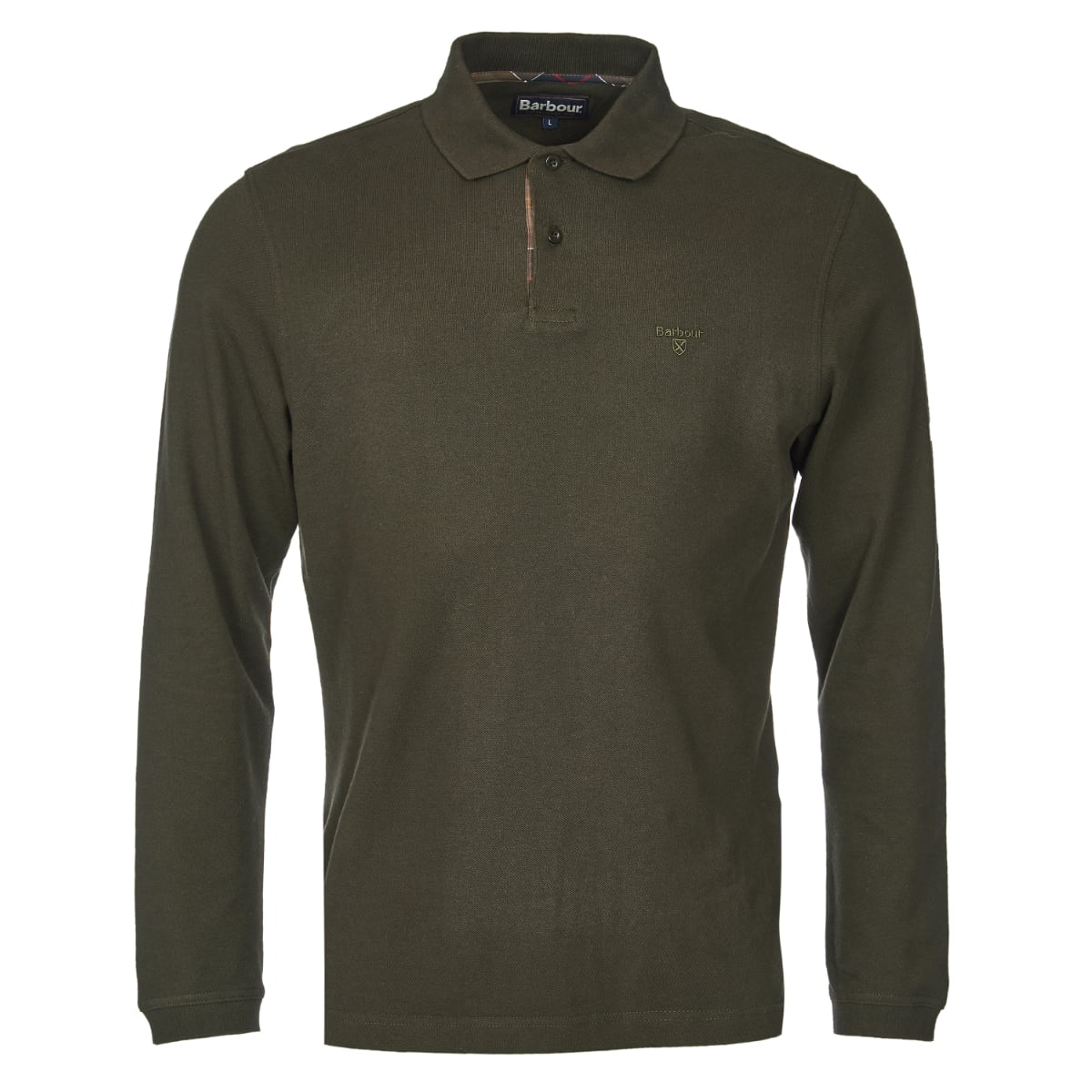 Barbour Long Sleeve Men's  Polo | Forest